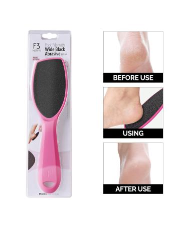 Wide Emery Foot File - Double-Sided Pedicure Tool for Cracked Heels & Callus Removal | Colossal Foot Scrubber for Men & Women - Hot Pink - Buy Online on GoSupps.com