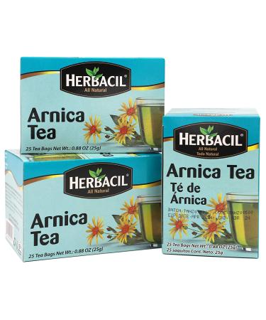 Herbacil Arnica Tea Caffeine-Free 3-Pack - 75 Tea Bags - 0.88 Oz - Herbal Tea Boxes - Buy Online on GoSupps.com