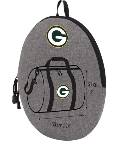Officially Licensed NFL "Wingman" Duffel Bag  Gray  24" x 12" x 12" Green Bay Packers - Buy Online on GoSupps.com