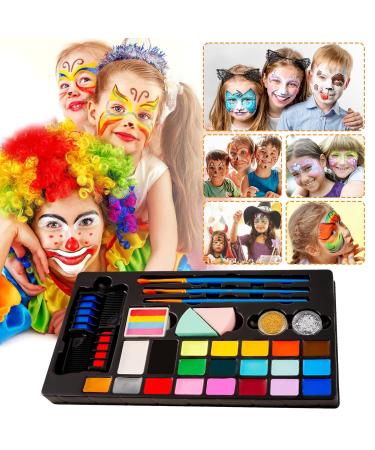 20 Colors Face Paint Kit - Professional Body Makeup for Birthdays Halloween Cosplay & Stage | Ideal SFX Art Supplies - Buy Online on GoSupps.com