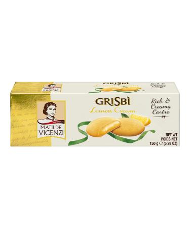 Matilde Vicenzi Matilde Vicenzi Grisbi Lemon - Italian Biscuits with Cream Velvety Topping Shortcrust Dough Cookies According to Italian Tradition Pack of 14 (14 x 150 g)