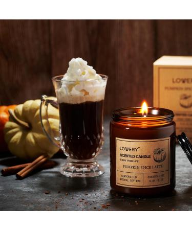 Pumpkin Spice Latte Aromatherapy Candles - Perfect Women's Gift Set for Stress Relief Meditation & Relaxation | 9oz Amber Jar Candles - Buy Online on GoSupps.com