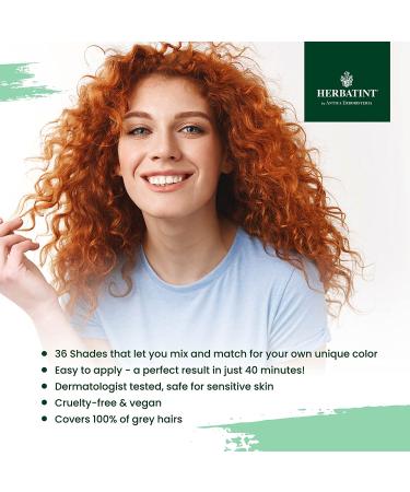 Herbatint 7R Copper Blonde Hair Color Gel - Alcohol Free, Vegan, 100% Grey Coverage - 4.56 oz - Buy Online on GoSupps.com