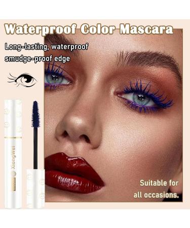 Black Blue Brown Purple Mascara 4PCS Waterproof Tubing Liquid Mascara Volume and Length Fast Dry Long Lasting Curling Colored Lash Mascara for Women Party Stage - Buy Online on GoSupps.com