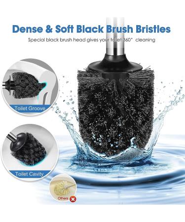 Hideaway Toilet Plunger Bowl Brush Combo Set with Holder - Elegant Scrubber Cleaner Caddy for Bathroom - White - Buy Online on GoSupps.com