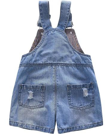 KIDSCOOL SPACE Baby Girl Boy Jean Overalls Toddler Summer Denim Shortall Blue-2111 | Size 4-5 Years - Buy Online on GoSupps.com