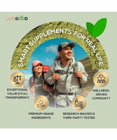 LIVEGOOD Super Greens Powder Organic Superfood with Wheat Grass Powder Daily Superfood Powder for Immune Support Energy and Detox Green Juice Powder Supplement (30 Servings) - Buy Online on GoSupps.com