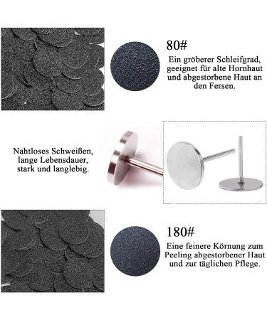Qingmeng 100PC Foot Grinder Replacement Sandpaper for Cracked Heels | Pedicure Tool Set for Hard Skin Removal - Buy Online on GoSupps.com