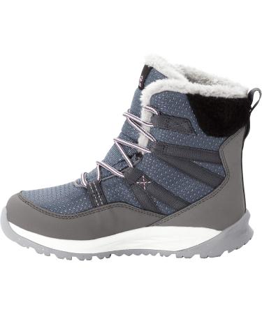 Jack Wolfskin Unisex-Child Polar Wolf Texapore High K Hiking Boot - Big Kid (8-12 Years) - Size 5 - Pebble Grey/Off-white - Buy Online on GoSupps.com