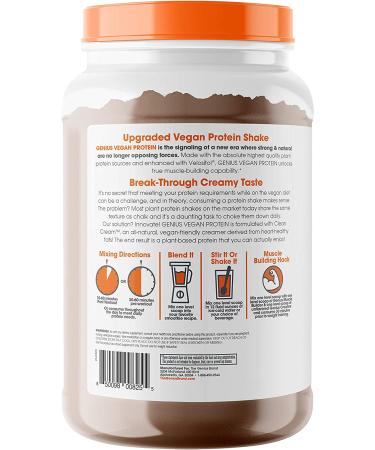 Genius Vegan Protein Powder Shake | Pea + Pumpkin Protein | Lean Muscle Building | Ideal Body Shake for Men & Women | Dairy Free - Buy Online on GoSupps.com