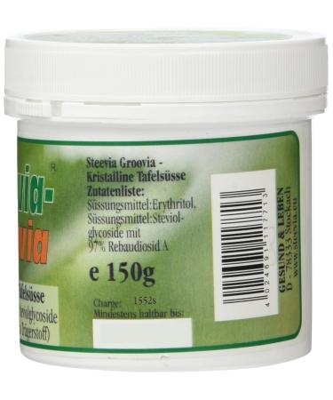 Gesund&Leben Steevia Groovia 150g - Pure White Crystalline Powder for Sweetening | Buy Now! - Buy Online on GoSupps.com