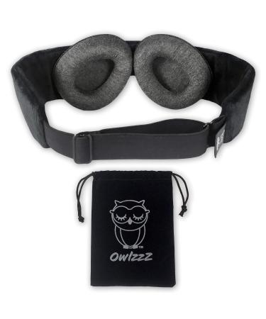 OwlzzZ Blackout Sleep Mask for Men & Women Travel Eye Mask for Sleeping 3D Contoured Sleep Eye Mask for Side Sleepers Adjustable Sleeping Mask/Blind Fold/Eye Covers/Eye Shades (Black Hole)