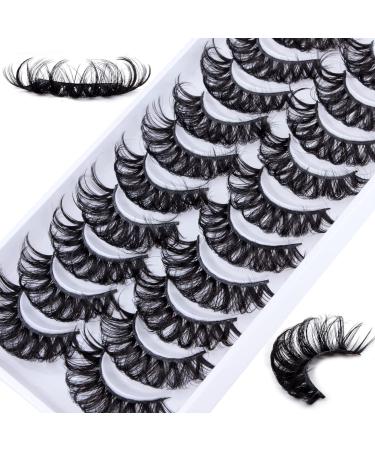 False Eyelashes 10 Pairs 3D Artificial Eyelashes Set Reusable Natural Eyelashes (002)