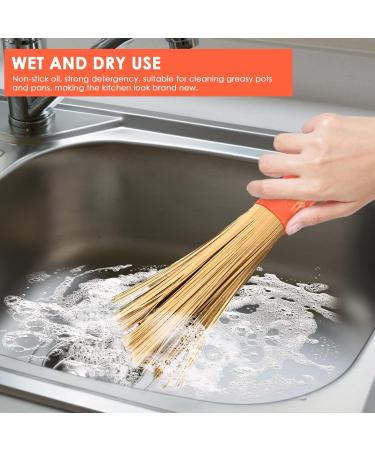 WOBBLO Kitchen Cleaning Brushes Pot Scrubber Scraper Cleaning Wok Whisk Pan Scraper Pan Brushes for Pots and Pans Platecast Steel - Buy Online on GoSupps.com