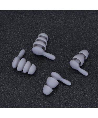 Milisten Silicone Earplugs - 2 Pairs Reusable Black Earbuds for Sleep Swimming & Travel | Noise Reduction Waterproof Earplugs - Buy Online on GoSupps.com
