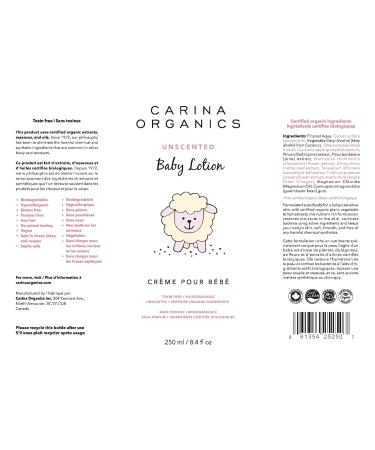 Carina Organics Extra Gentle Baby Lotion - Organic & Natural for Sensitive Skin | Whole Body Moisturizer 8 fl oz - Buy Online on GoSupps.com