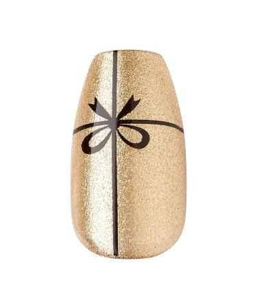 KISS imPRESS Limited Edition Holiday Press-On Manicure | PureFit Technology | Medium Length Coffin Black Nails | Style Naughty or Nice - Shop Now - Buy Online on GoSupps.com