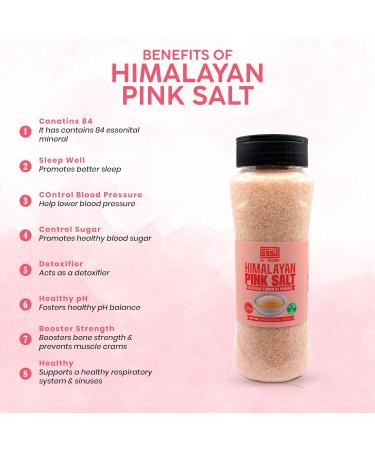 Sunrise Traders Inc Pink Salt Pink Himalayan Salt Himalayan Salt Pink Himalayan Sea Salt Rock Salt Nutrients & Minerals Enriched NON-GMO Halal 600g - Buy Online on GoSupps.com