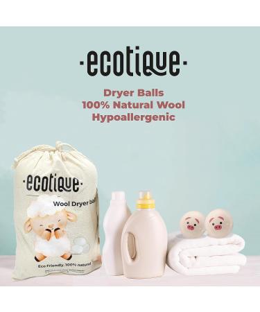 Organic Wool Dryer Balls - Pack of 6 | 100% New Zealand Wool | Baby-Safe & Energy Efficient | Reusable Alternative to Dryer Sheets | Fast Drying Reduces Wrinkles 1000+ Loads - Buy Online on GoSupps.com