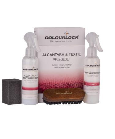 Colourlock Alcantara & Textile Nursing Set cleans and impregnates alcantara microfiber and natural fiber set with cleaner 200ml and impregnation 200ml