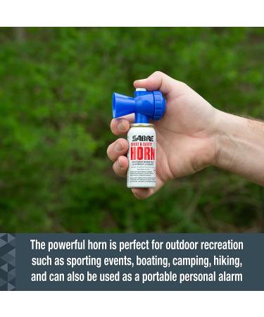 SABRE Sport and Safety Horn - 115 dB Air Horn with 60/25 Second Bursts, Audible Up to 1/2-Miles - Ideal for Sporting Events, Boating, Camping, Hiking - Buy Online on GoSupps.com