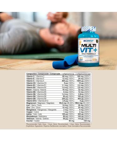 Multivitamins and minerals - MULTI VIT+ - Multivitamins - Multivitamins for men - Women's multivitamins - adult vitamins - bodybuilding multivitamins - multi vitamins (120 capsules) - Buy Online on GoSupps.com