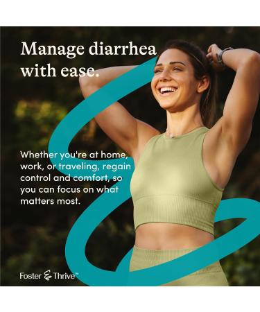 Foster & Thrive Anti-Diarrheal Caplets - Multi-Symptom Relief for Diarrhea Gas & Bloating | 12 Count - Buy Online on GoSupps.com