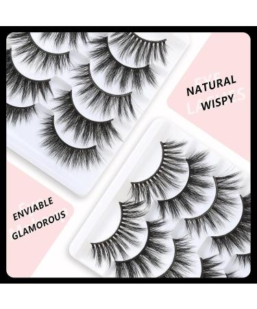Barbiely False Eyelashes - Fluffy Wispy 3D Faux Mink Lashes - Dramatic Volume & Length - 5 Pairs - Buy Online on GoSupps.com