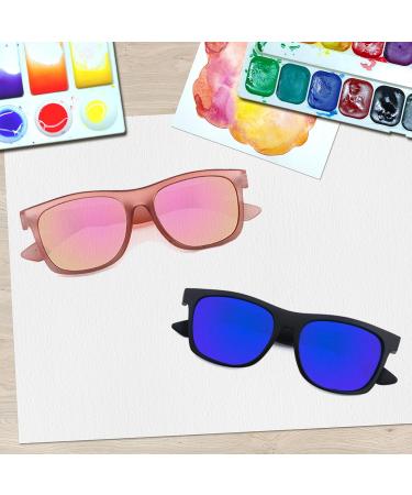 Full Reader Sunglasses for Men & Women - Mirrored Pink/Blue Lenses Outdoor Stylish Design Black Frame - 1.5x Magnification - Buy Online on GoSupps.com