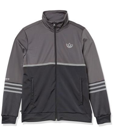adidas Originals Kids' Sport Collection Track Top Medium Grey Five