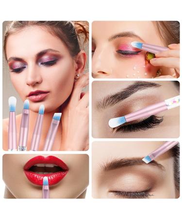 Cute 7PCS Makeup Brush Set with Quicksand Sequins Acrylic Handle - Professional Brushes for Eye Shadow, Blending, and Concealer - Special Blue Cosmetic Brushes for Girls - Buy Online on GoSupps.com