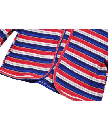BONNY BILLY Girls Long Sleeve Knitted Cotton Bolero Shrug | Size 10-11 Years | Stripe Red - Buy Online on GoSupps.com