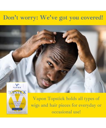 Topstick Men's Grooming Tape - 300 Count | Double-Sided & Clear | Hypoallergenic Waterproof Latex-Free for Toupees & Wigs - Buy Online on GoSupps.com