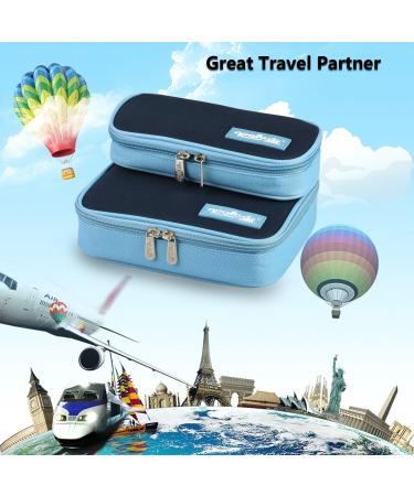 Goldwheat Insulin Cooler Travel Case with Ice Packs - Blue - Buy Online on GoSupps.com