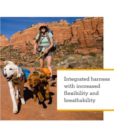 Luffwear Approach Pack - Portable Pet Hiking Bag with Integrated Dishes & Bags | Campfire Orange Medium | Best Camping Accessories for Dogs - Buy Online on GoSupps.com