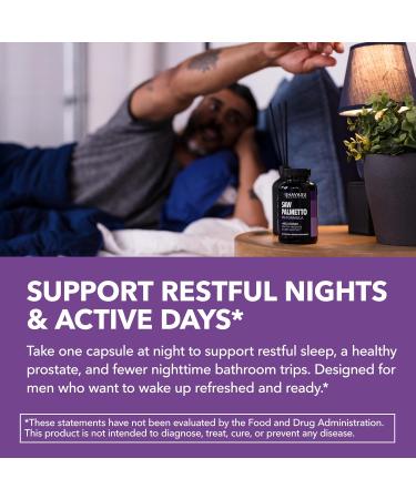 Saw Palmetto PM for Men with Melatonin 3mg - Night Time Prostate Health Supplement for Bladder and Sleep Support - Reduce Urinary Frequency - 200 Count - Vegan Non-GMO Capsules - Over 6 Month Supply with Melatonin (200 Cou  - Buy Online on GoSupps.com