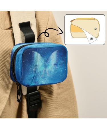 Pfrewn 7-Day Pill Organizer Case - Portable Galaxy Butterflies Travel Pill Box for Vitamins & Supplements - Zipper Pouch for Easy Use - Buy Online on GoSupps.com