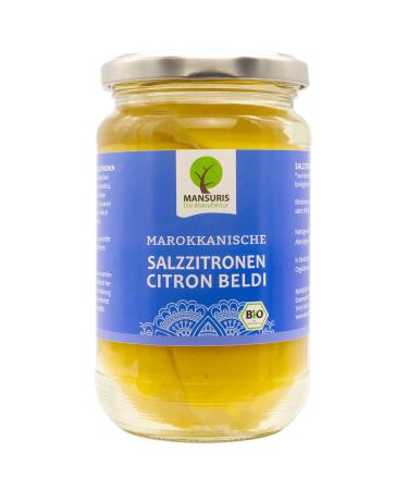 Mansuris - pickled organic lemons in sea salt - Citron Beldi -Bio -Bio -Bio -Bio -Bio -Salzzirmen Moroccan lemons for Tajine Couscous vegan gluten -free in 350 g glass