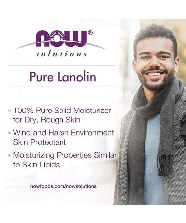 Now Foods Solutions Pure Lanolin 7 oz - 100% Natural Moisturizer for Skin Care - Buy Online on GoSupps.com