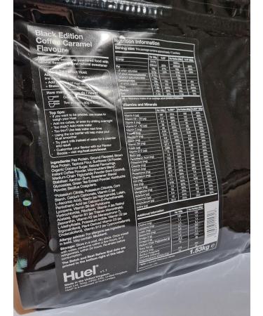 Huel Black Edition Coffee Caramel Flavour 1.53kg Vegan Pea Protein Nutritional Plus Free Scoop - Buy Online on GoSupps.com