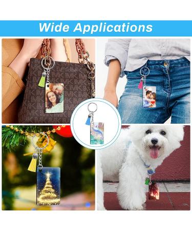120Pcs Sublimation Keychain Blanks Set with Tassels, Rings & Jump Rings - DIY Crafting Kit - Buy Online on GoSupps.com