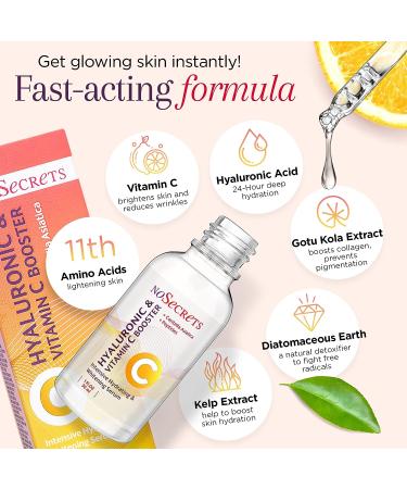 Vitamin C and Hyaluronic Acid Serum for Youthful Radiance | Hydrating and Rejuvenating Face Serum | For All Skin Types | 30ml 1 Fl Oz - Buy Online on GoSupps.com