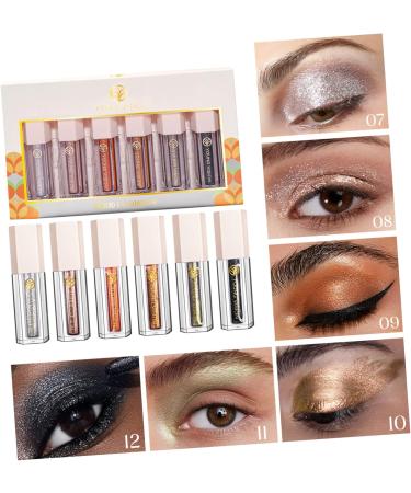 HAPINARY 6pcs Eye Shadow Set Glitter Liquid Eye Shadow Eye Glitter Lasting Miss Liquid Eyeshadow Highlighter 1 count (Pack of 1) As Shown - Buy Online on GoSupps.com