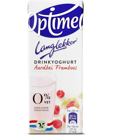 Optimel Drinking Yoghurt Strawberry Raspberry 5 x 6 x 200 ml - Buy Online on GoSupps.com