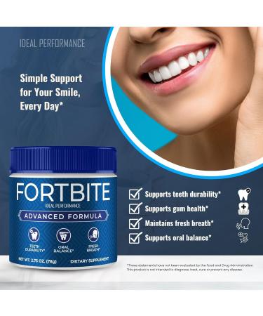 FortBite Tooth Powder Advanced Fort Bite Natural Dental & Gum Support Formula - Maximum Strength All Natural for Fresh Breath Dental Wellness FortBite Tooth Powder Reviews (3 Pack) - Buy Online on GoSupps.com