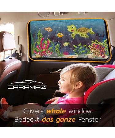 Caramaz UV Protection Sun Shades for Kids - 2 Pack Turtle Design - Size L for Medium/Large Windows - Buy Online on GoSupps.com