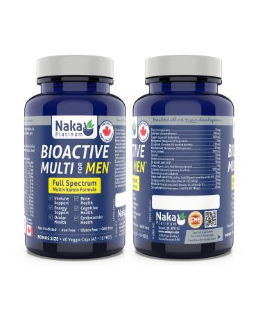 60 vcaps Bioactive Multi for Men Full Spectrum Multivitamin Formula Made in Canada (60 vcaps) 60 count (Pack of 1)