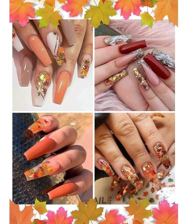 Shop Ebanku Fall Maple Leaf Nail Art Sequins - Autumn Glitter for DIY Nail Designs - Holographic Nail Art Supply - Buy Online on GoSupps.com