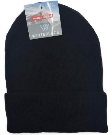 12 Pack Winter Beanie Hats for Men Women | Warm Knitted Cuffed Skull Cap | Wholesale Black/Navy Blue/Gray - Buy Online on GoSupps.com