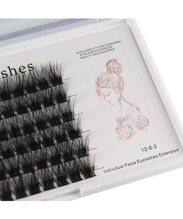 Bodermincer 72pcs 3D Effect Glue Bonded Mink Super Cluster Eyelashes D Curl - 18mm | Home Eyelash Extension Makeup - Buy Online on GoSupps.com